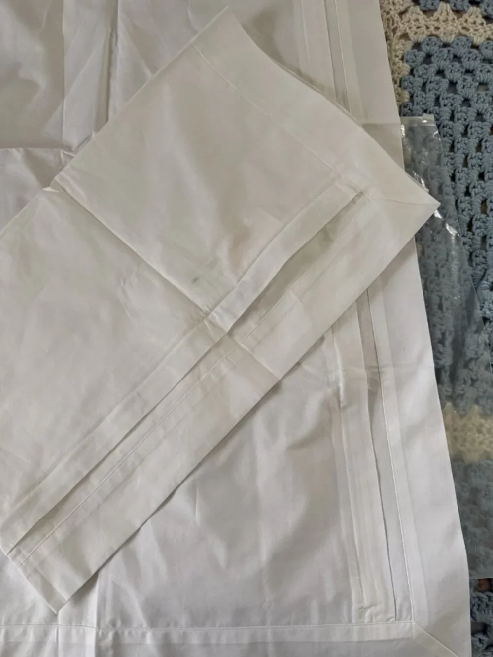 BOLL & BRANCH Organic Cotton Signature Hemmed Pillow Sham SET(2) KING White NEW